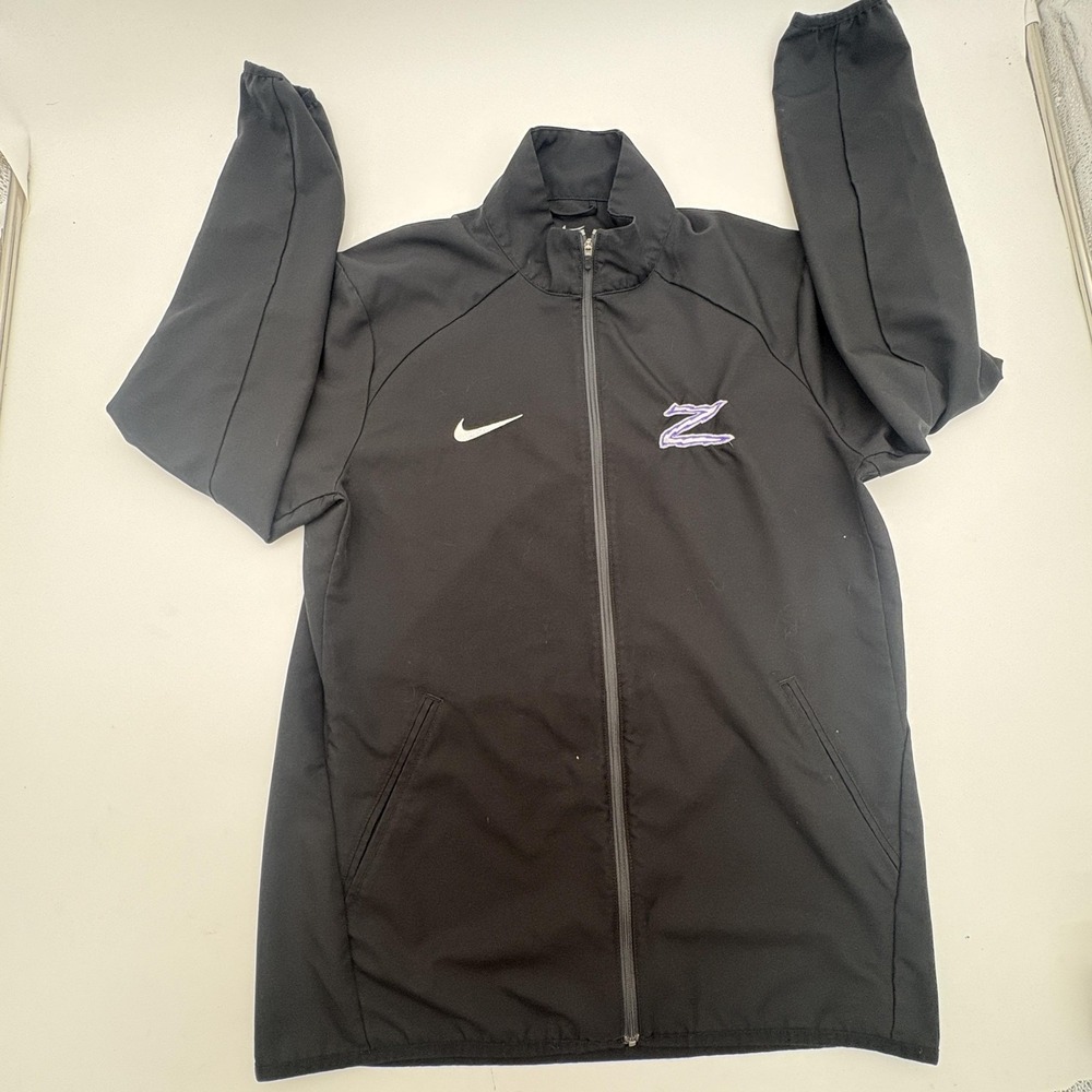 Nike Jacket Mens M Black Dri-FIT Track Full Zip Z Logo Athletic Training Running